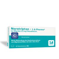 NARATRIPTAN 1A Pharma bei Migräne 2,5 mg Filmtabl.